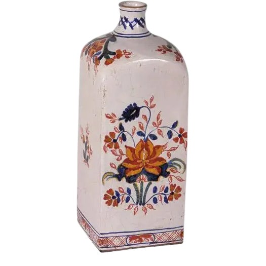 1990s Italian Hand Painted Ceramic Bottle For Sale