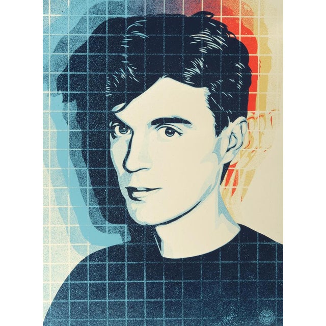 Shepard fairey aka obey giant (1970) overloading the grid (david byrne) original color silkscreen print signed and dated...