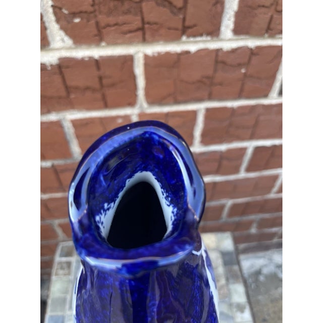 1990s Vintage Chinese Hand Painted Porcelain Fish Vase For Sale - Image 5 of 6