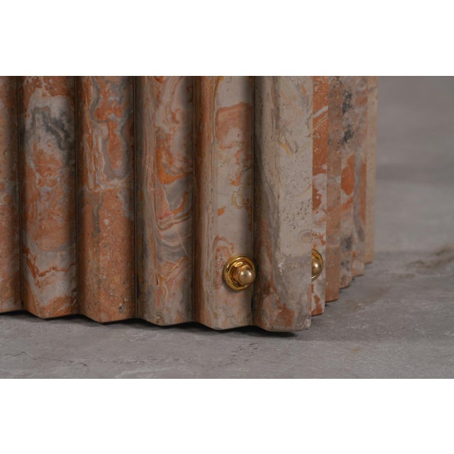 Marble and Brass Coffee Table by Italo Valenti, Italy, 1970s For Sale - Image 6 of 13