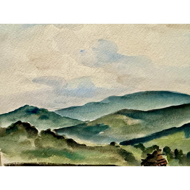 Original watercolor on paper by Henry Emil Salloch, also known as Heinz Emil Salloch, the German-born American artist and...