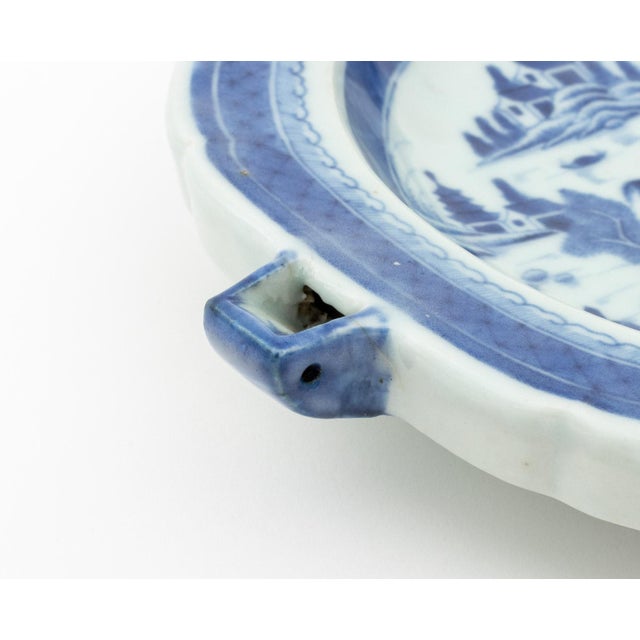 Ceramic Chinese Export Blue & White Warming Dishes, 3 For Sale - Image 7 of 9