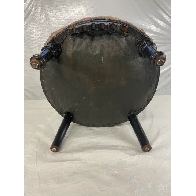 Early 20th Century Round Upholstered Slipper Chair For Sale - Image 6 of 10