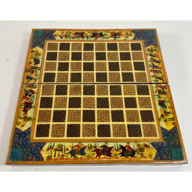 Mid 20th Century Vintage Persian Micro Mosaic Chess Game Box For Sale - Image 5 of 12