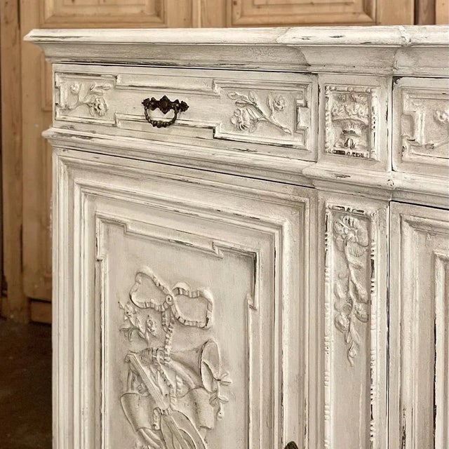 19th Century French Louis XVI Painted Buffet For Sale - Image 11 of 13
