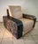 An exceptional one-of-a-kind Armani Casa lounge chair transformed into a collectible work of art by acclaimed artist Lance...