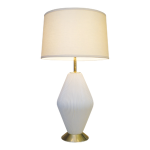 1960s Large Lightolier Mid-Century Modern Gerald Thurston Architectural Pottery Porcelain Ceramic Table Lamp