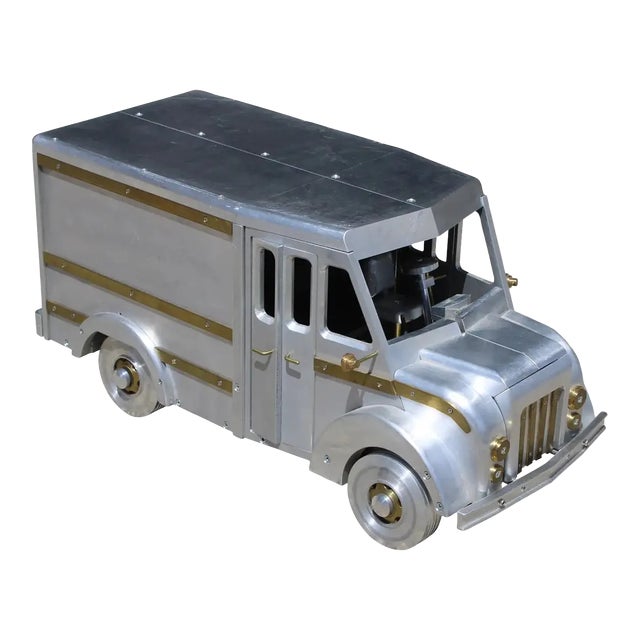 1990s Studio Made Aluminum and Brass Truck For Sale