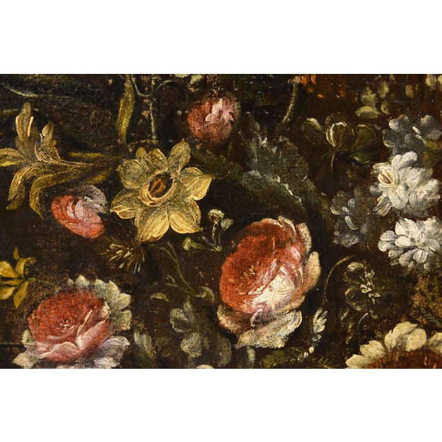 Andrea Scacciati, Flowers Still Life, 1680, Oil on Canvas, Framed For Sale - Image 11 of 18
