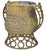 Stunning and very heavy antique bowl accent, showcasing a meticulously hand-hammered solid brass, well-made to an ornate...