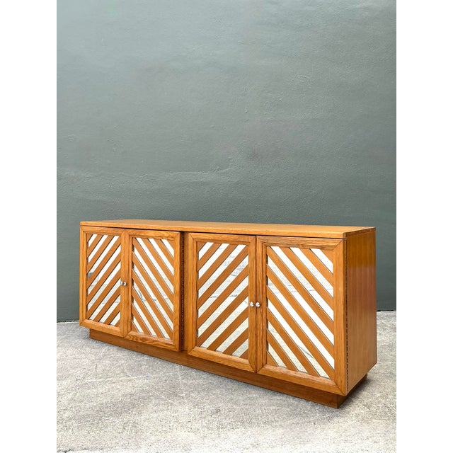 Vintage Bassett Chevron Mirrored Dresser For Sale - Image 11 of 12