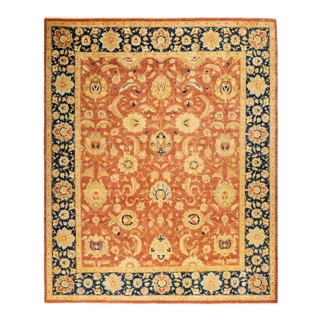 Orange Mogul, One-of-a-Kind Hand-Knotted Area Rug in Orange, 8' 1" x 10' 0" For Sale - Image 8 of 8