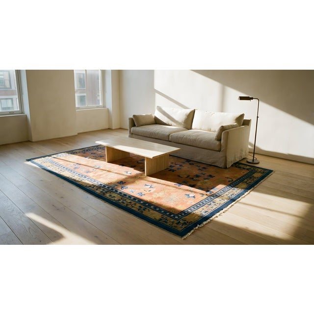Early 19th Century W. Ningxia Carpet ( 5'8'' x 6'10'' - 173 x 208 ) For Sale - Image 10 of 12