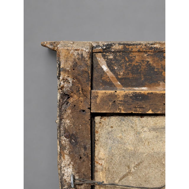 18th-Century Swedish Carved and Painted Architectural Wall Mirror For Sale - Image 11 of 12