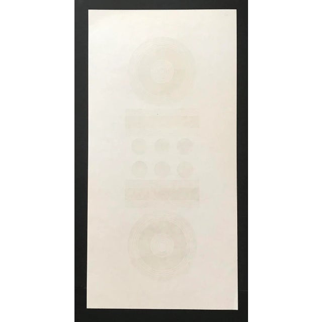 1960s 1966 Geometric Composition Woodcut Print by H. Krupp For Sale - Image 5 of 6