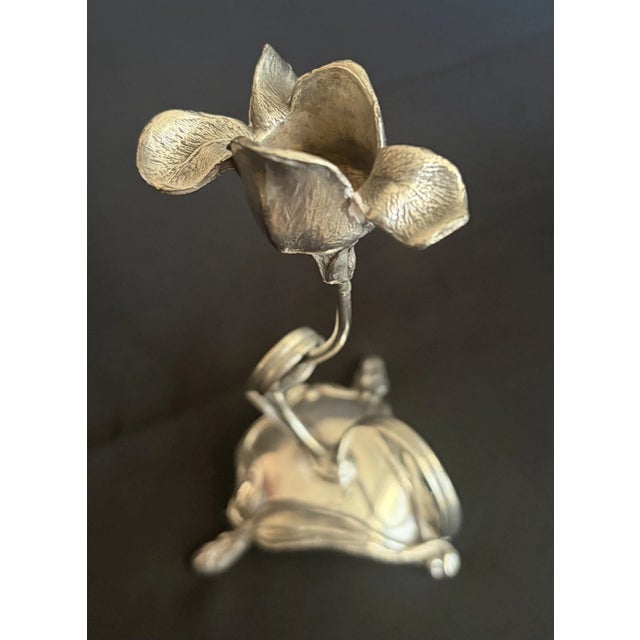 Vintage/Antique Art Nouveau Silver Taper Candle Stick Holder This Vintage/Antique Art Nouveau Silver Candle Stick Holder...