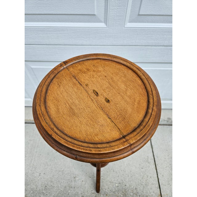Antique Victorian Tripod Base Plant or Candle Stand For Sale - Image 9 of 12