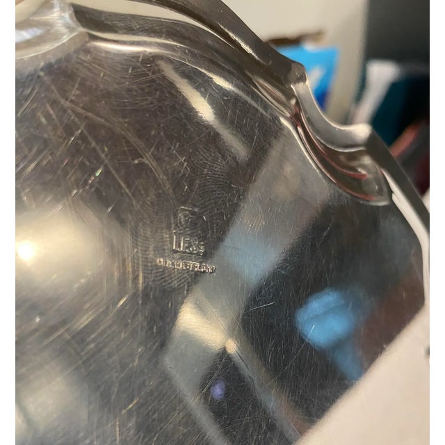 1940s Freeman and Son Chippendale Silverplate Salver For Sale - Image 5 of 6