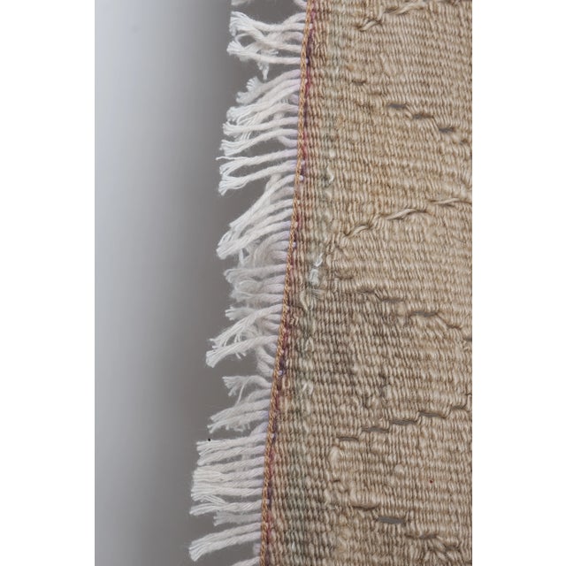 Turkish Faded Geometric Kilim Rug 4'11'' X 11'6'' For Sale - Image 11 of 12