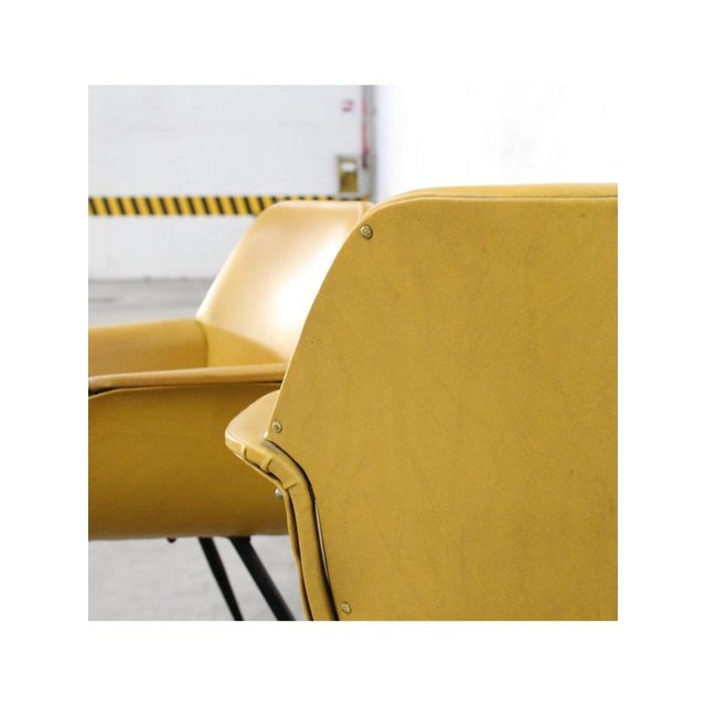 Set of Ocher Armchairs, 1960s For Sale - Image 6 of 13