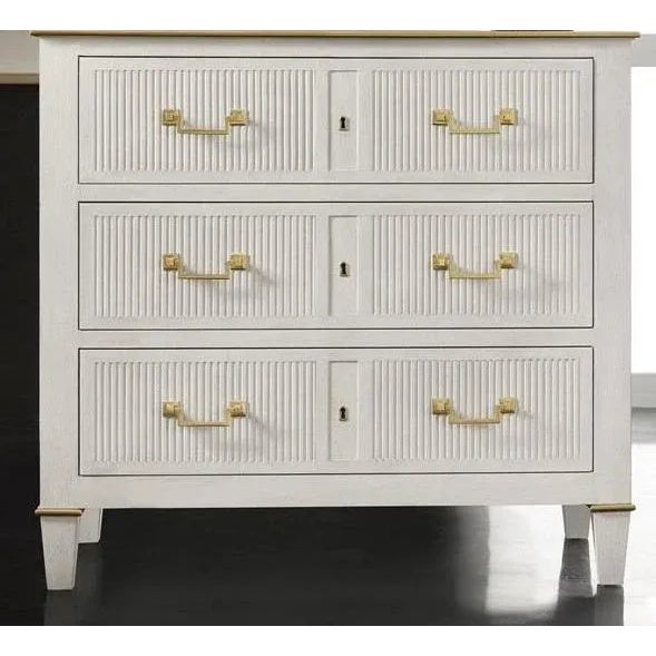 Traditional Modern History Copenhagen Bedside Chest - Antique White For Sale - Image 3 of 3