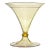 Antique Murano Vittorio Zecchin MVM Capellin Soffiato Straw Yellow Amber Color Italian Art Deco Glass For Sale