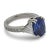 Vintage Agl 5.82 Carat Ceylon Sapphire Diamond Platinum Engagement Ring, Size 7 For Sale In Los Angeles - Image 6 of 7