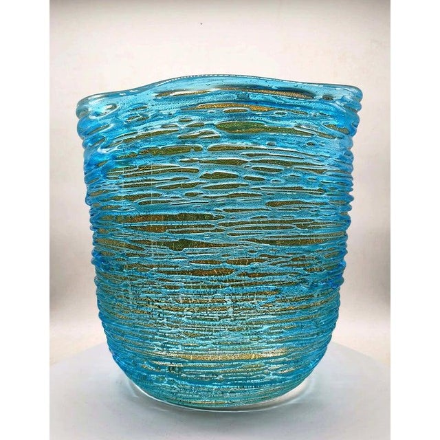 1970s Mid-Century Vase in Hand-Worked Murano Glass by Sergio Costantini, Italy, 1970s For Sale - Image 5 of 14