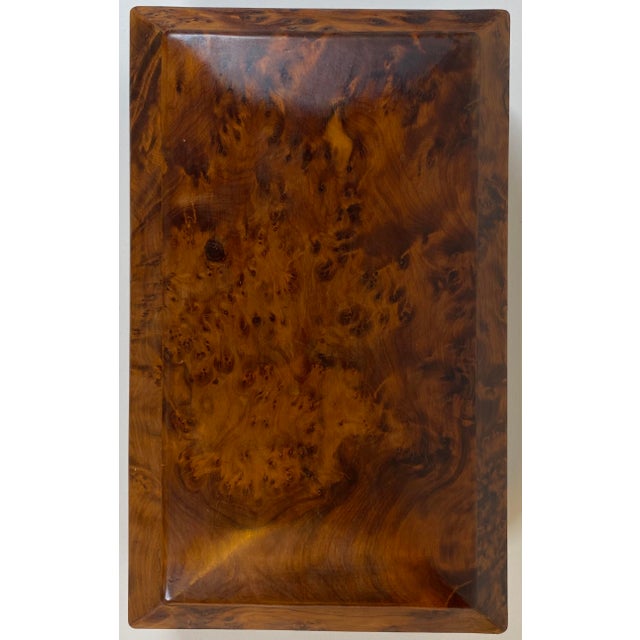 Art Deco French Art Deco Jewelry Box, Handcrafted Amboyna Wood, 1930s, France For Sale - Image 3 of 7