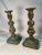 English Antique 1800s English Brass Push Up Candlesticks- a Pair For Sale - Image 3 of 9