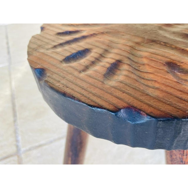 Vintage French Farmhouse Milking Stool on Tripod Legs For Sale - Image 4 of 14