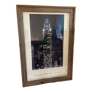 1980’s "Radiator Building at Night" Georgia O’Keeffe National Gallery of Art Exhibition Poster For Sale