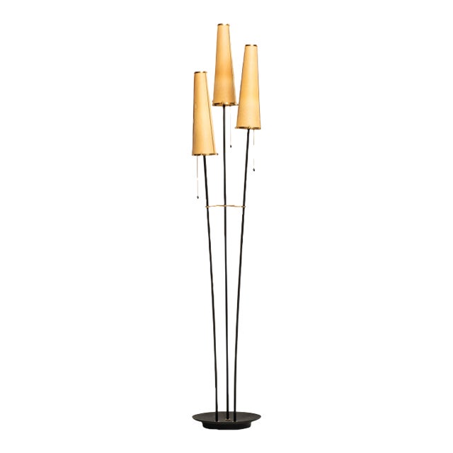 Swedish 3 Light Floor Lamp, 1950s For Sale