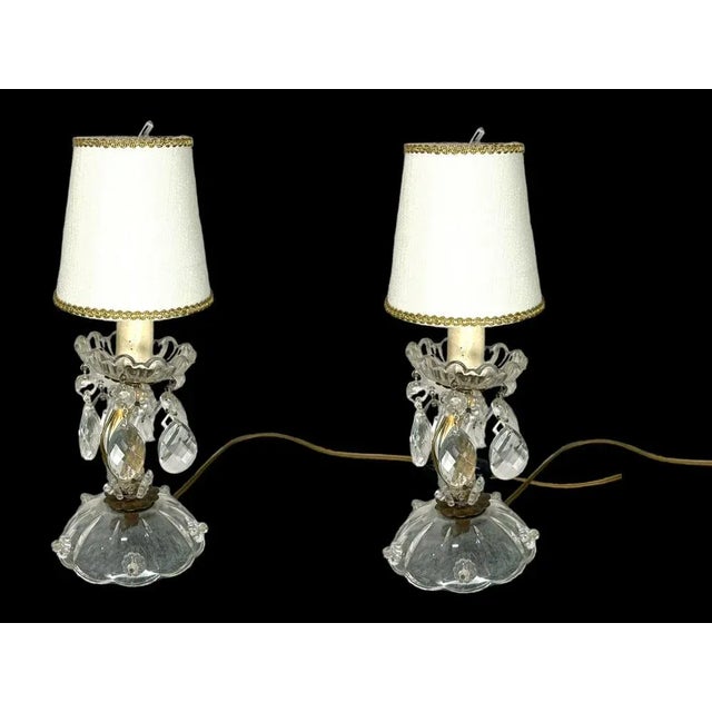 Vintage Crystal Table Lamps set of 2 Shades are not included Height 20 cm without shade Height 30 cm including a shade...