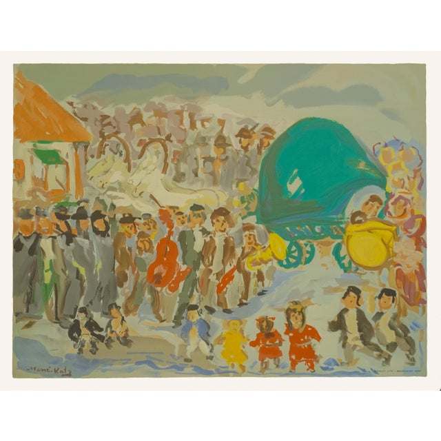 Large 1966 Emmanuel Mané-Katz Judaica Lithograph "Ancêtres De Stempeniou" (Stempeniou's Ancestors) For Sale