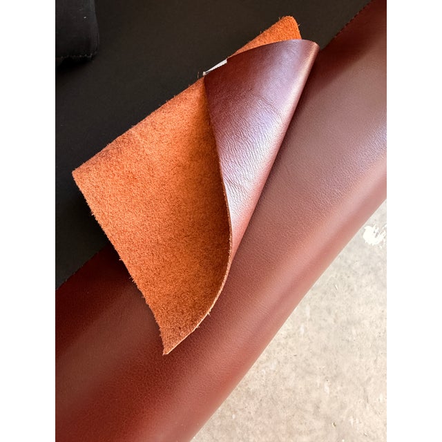 Animal Skin Genuine Leather Sofa – Like New – Premium Full Leather For Sale - Image 7 of 8