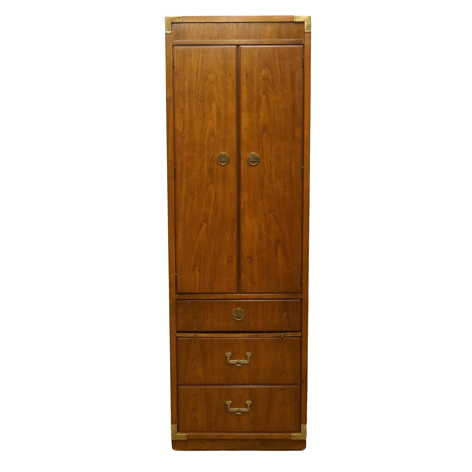 20th Century Campaign Thomasville Furniture Continuity Collection 24 Pier Cabinet Chairish
