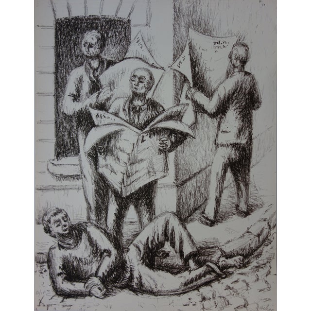 Jean Helion, Lecteurs de journaux, Lithograph For Sale