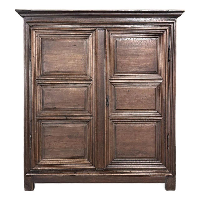 18th Century Rustic Country French Oak Armoire For Sale