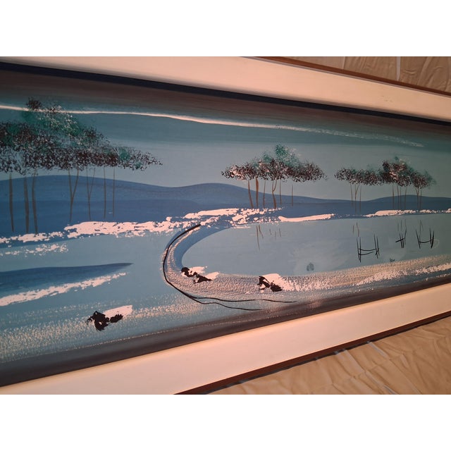 Mid Century Modern Carlo of Hollywood Hand Painted Scenery Painting For Sale - Image 14 of 15