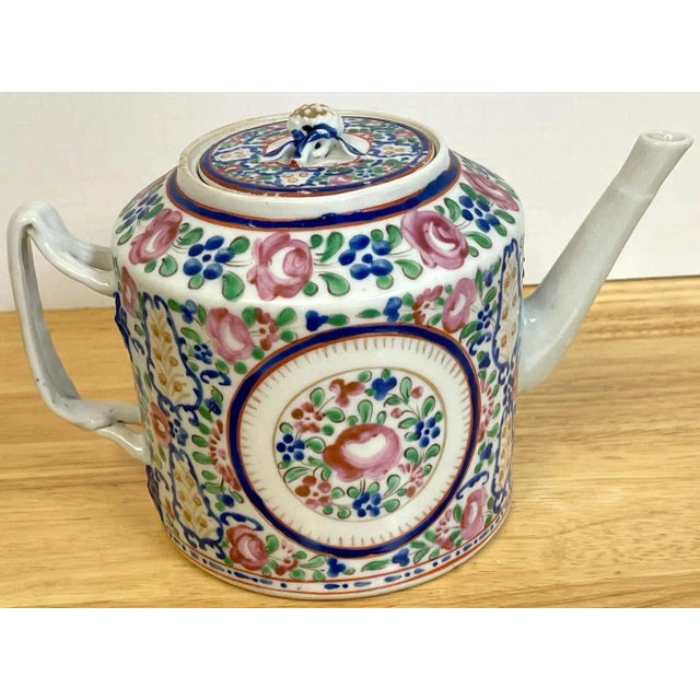 18th Century 18th C Chinese Export Famille Rose Tea Pot, in the French Taste For Sale - Image 5 of 12