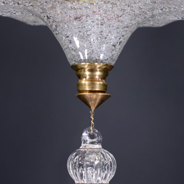 Midcentury Rugiada Murano Chandelier Attributed to Barovier & Toso For Sale - Image 13 of 18