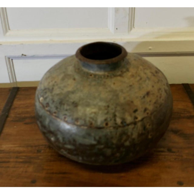North African Round Metal Water Vase For Sale - Image 3 of 10