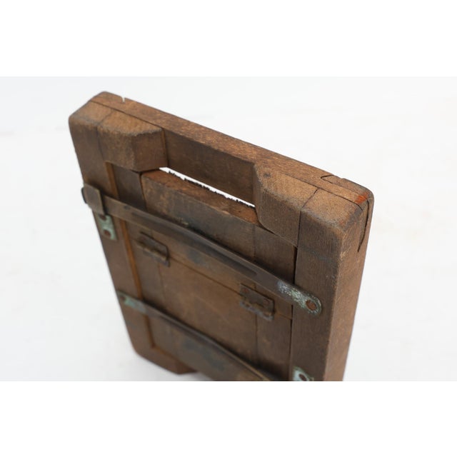 20th Century Rustic Wooden Photo Frame with Glass, France, 1920s For Sale - Image 6 of 11