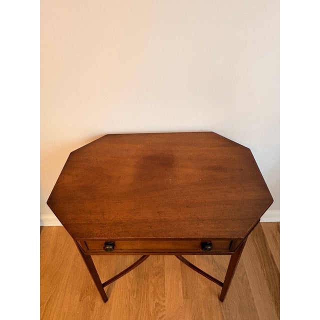 1970s Kittinger Buffalo Mahogany Octagonal End Tables, Pair For Sale - Image 9 of 14