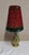 Antique Art Nouveau Table Lamp with Painted Ceramic Base in Brass Socket and Fabric Shade by Lamplove, 1910s For Sale - Image 4 of 10