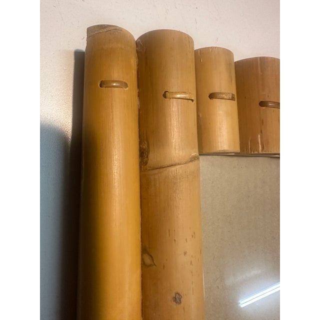 Brown Vintage Bamboo Picture Frame For Sale - Image 8 of 11
