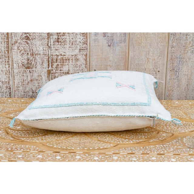 Blanca Moroccan Silk Rug Pillow For Sale In Los Angeles - Image 6 of 9