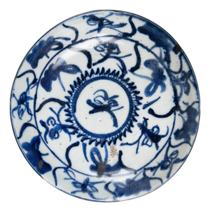Chinese Blue & White Floral, C. 1850