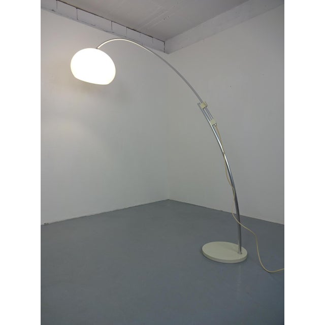 Silver Adjustable German Arc Lamp, 1970s For Sale - Image 8 of 18